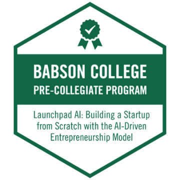 Babson College certificate: Launchpad AI